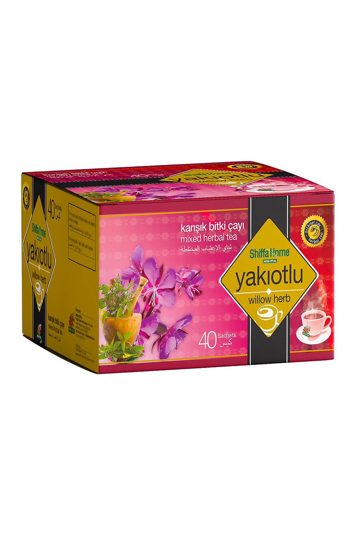 AksuVital Shiffa Home Yakıotlu Karışık Bitki Çayı 40 Adet Süzen Poşet