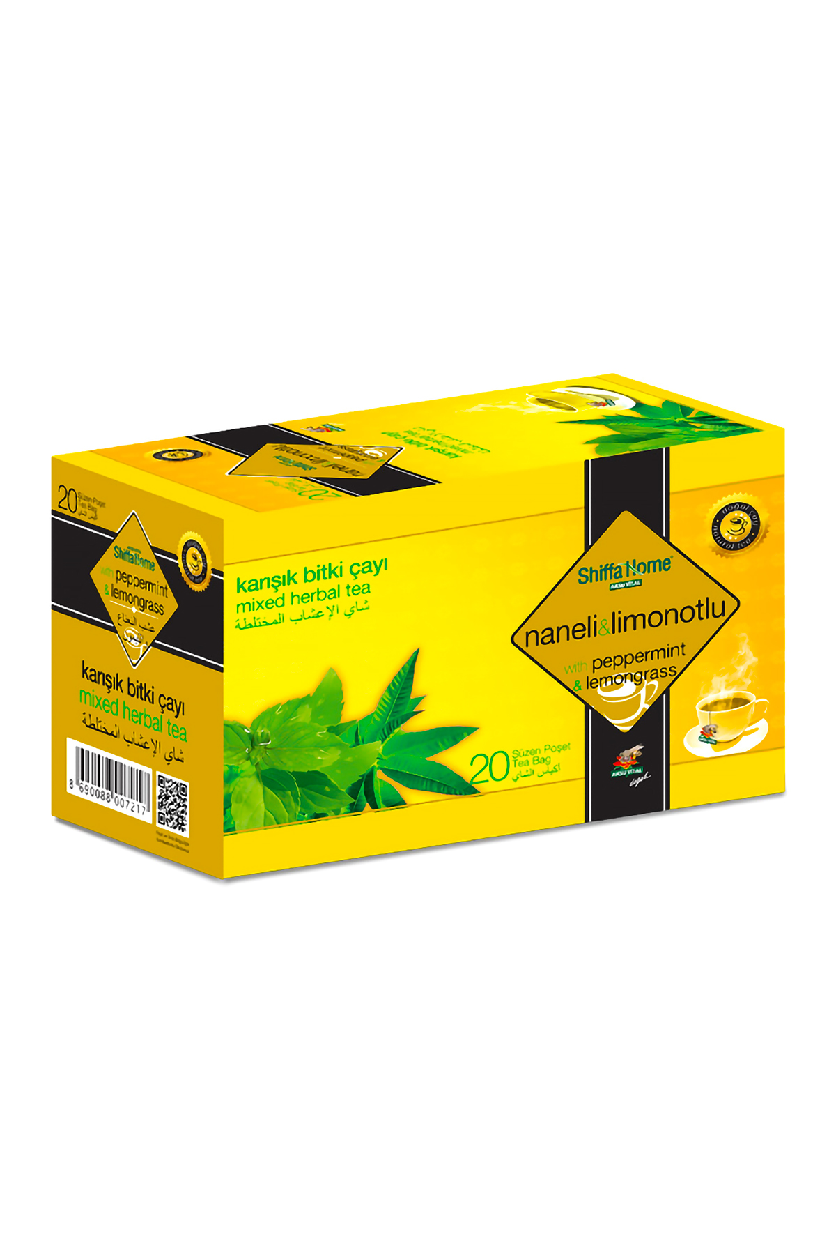 AksuVital Shiffa Home Naneli Limonotlu Karışık Bitki Çayı 20 Adet Süzen Poşet