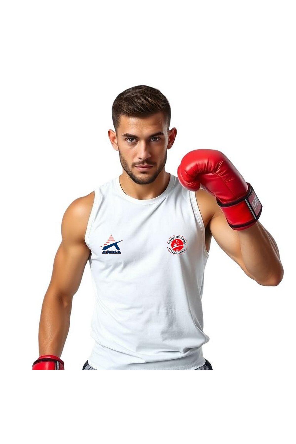 Arima AR10060 Kick Boks Kick-Light Sıfır Kol Tişört Beyaz S