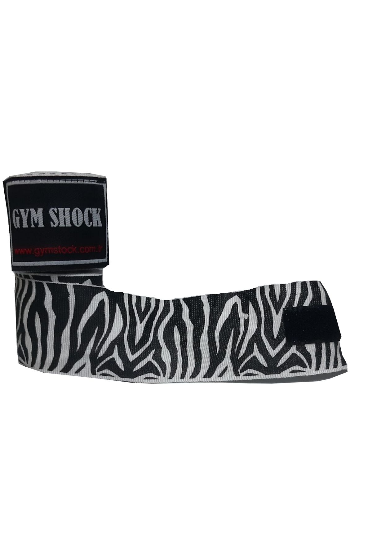 Gym Shock 3.5 m Boks Bandajı Zebra Desenli Siyah Zemin