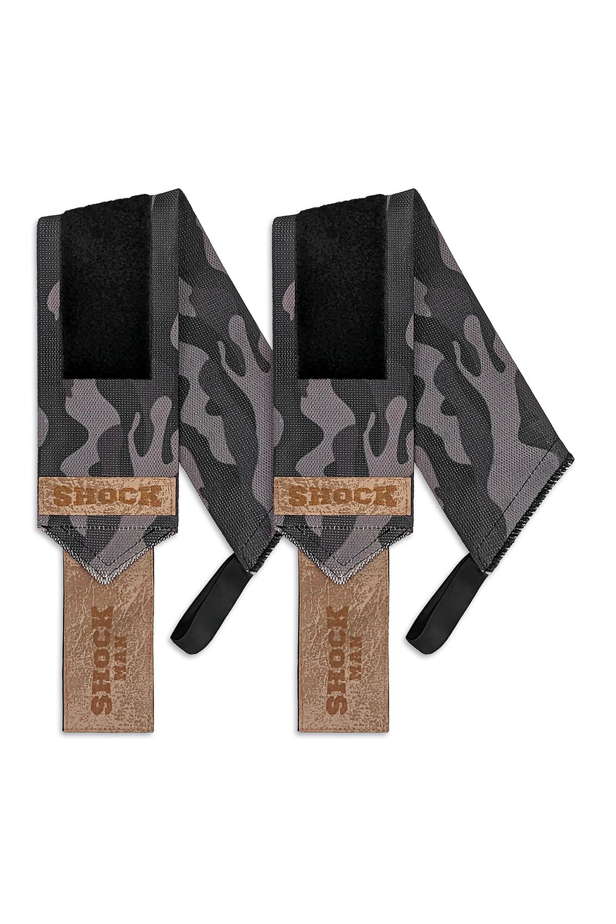 Shock Team Pro Wrist Wraps With Loops Kamuflaj Deri Etiket