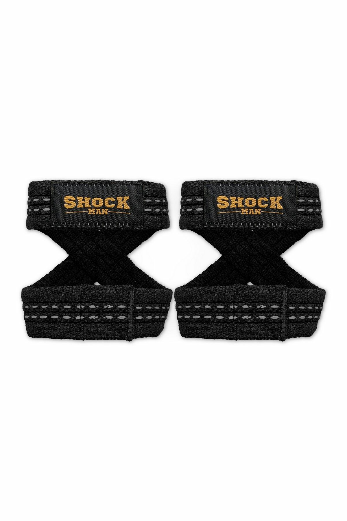 Shock Man 8 Loop Lifting Straps Siyah-Gri