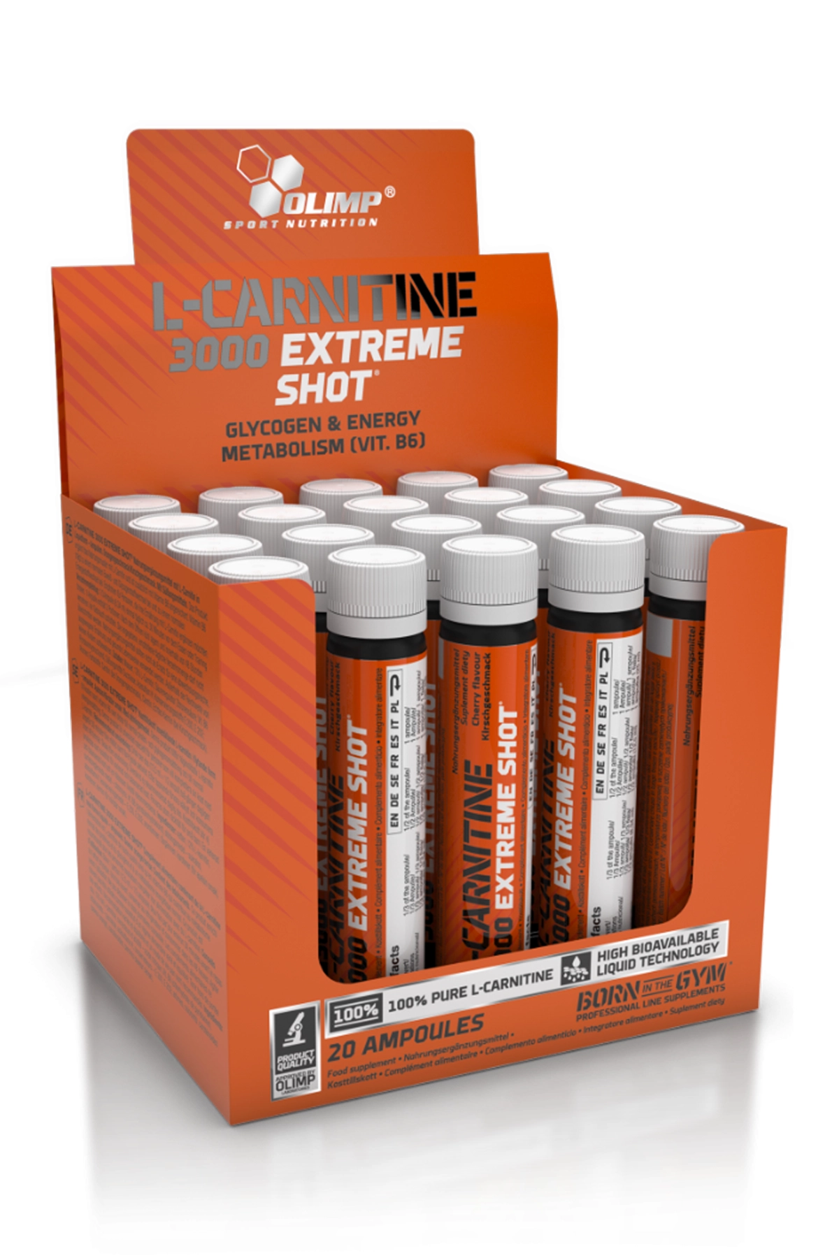 Olimp L-Carnitine 3000 Shot Kiraz Aromalı 25ml 20 Ampül