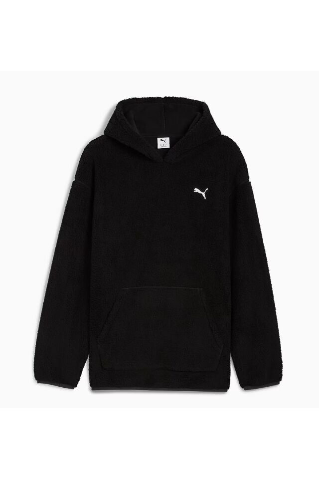 Puma Ess Elevated Sherpa Hoodie Erkek Kapüşonlu Sweatshirt Siyah 68825801