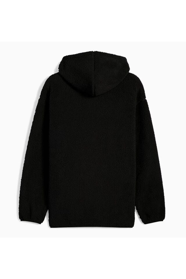 Puma Ess Elevated Sherpa Hoodie Erkek Kapüşonlu Sweatshirt Siyah 68825801