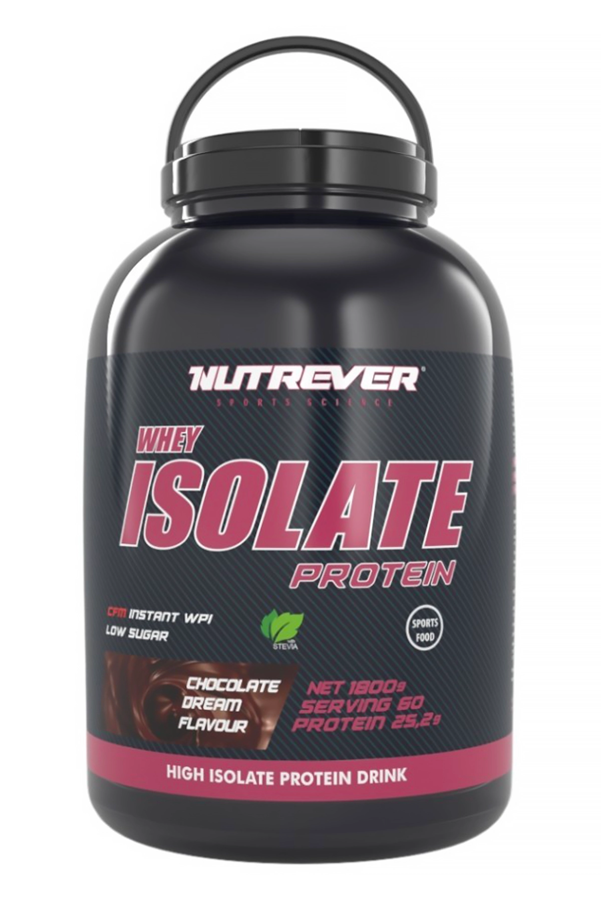 Nutrever Whey Isolate Protein Çikolata 1800g 60 Servis