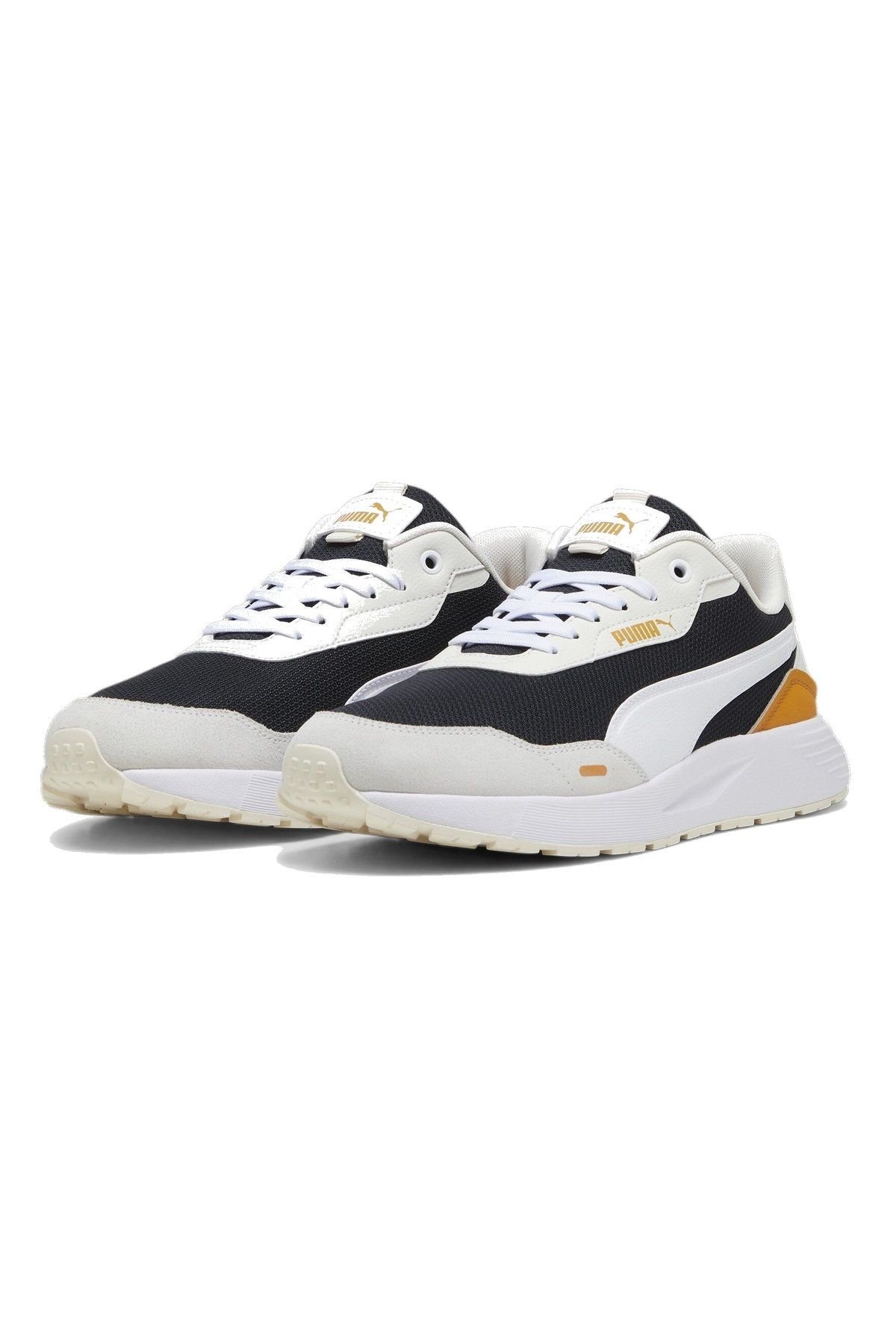 Puma Runtamed Black-White Gray-Ginger Erkek Sneaker Ayakkabı Siyah 38923617