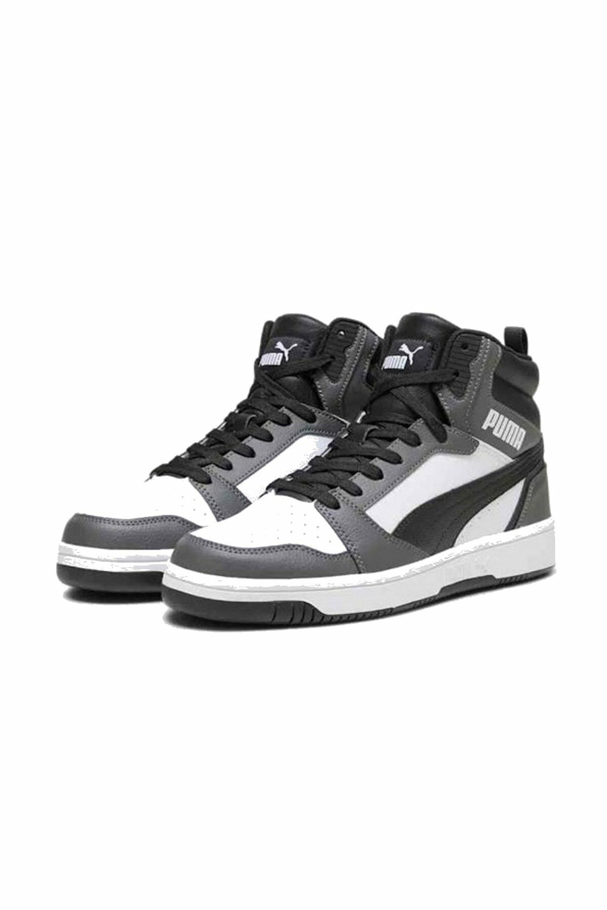 Puma Rebound v6 Puma-White Puma-Black Gray Erkek Bilekli Spor Ayakkabı Gri 39232603