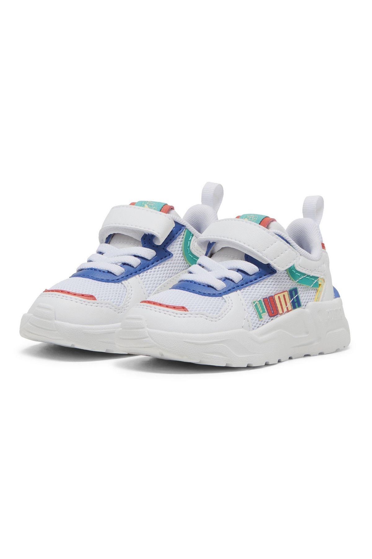 Puma Trinity Lite R, S, B AC+ Inf White-Green-Cobalt Günlük Çocuk Ayakkabı Beyaz 39546501