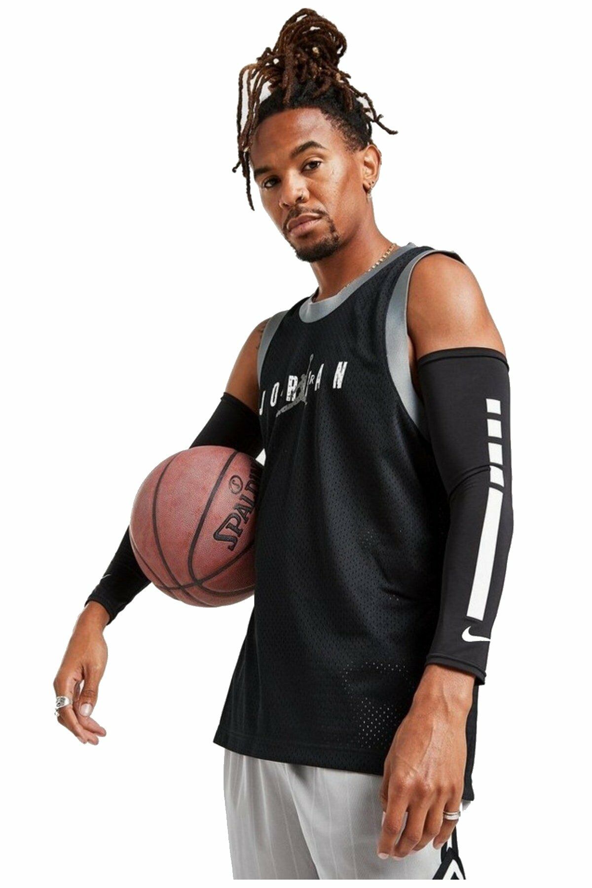 Nike Pro Elite Sleeve 2.0 Unisex Basketbol Kolluk L/XL Siyah/Beyaz N.000.3146.027.LX