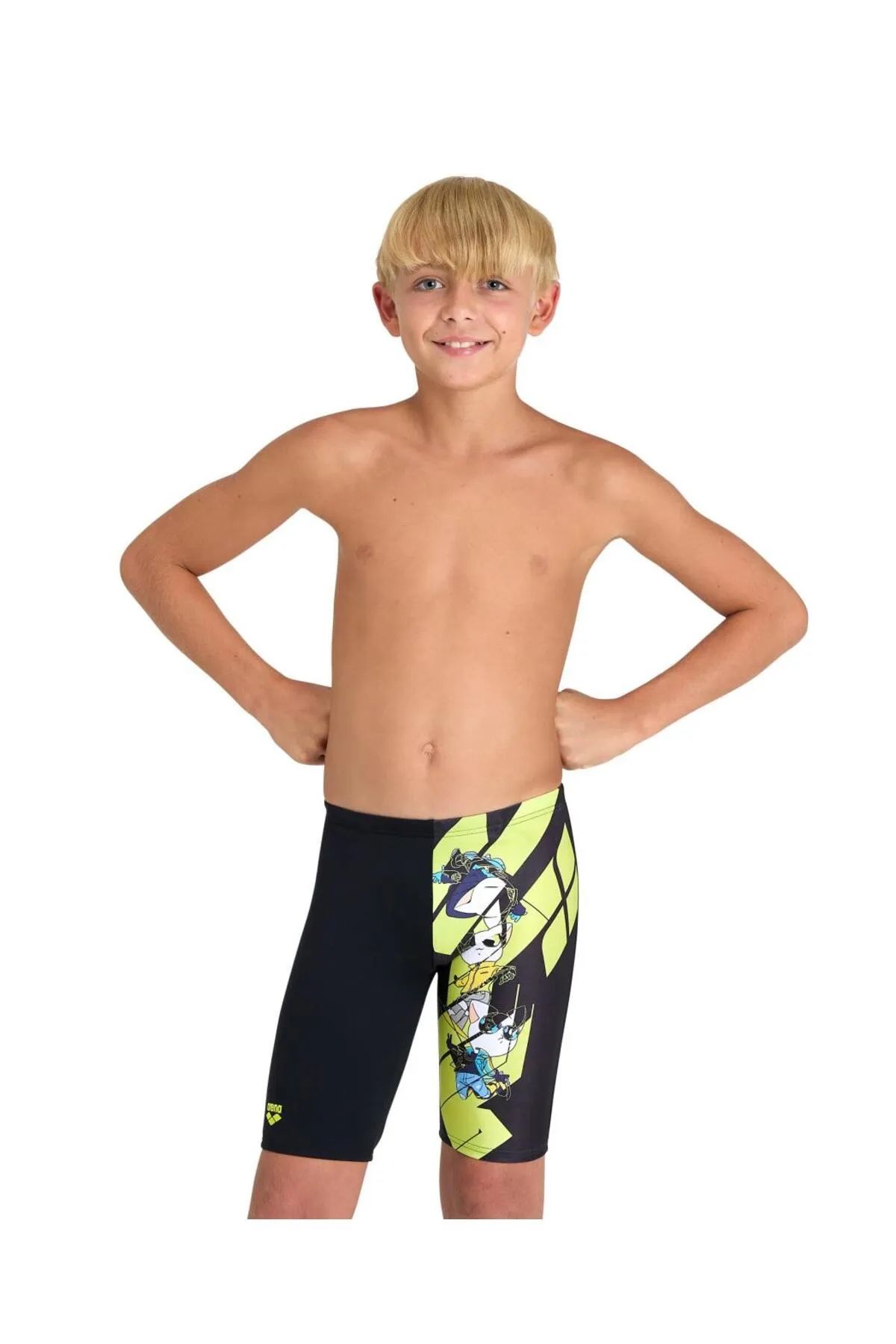 Arena Boy's Cats Swim Jammer Erkek Çocuk Yüzücü Mayosu Siyah 006000500