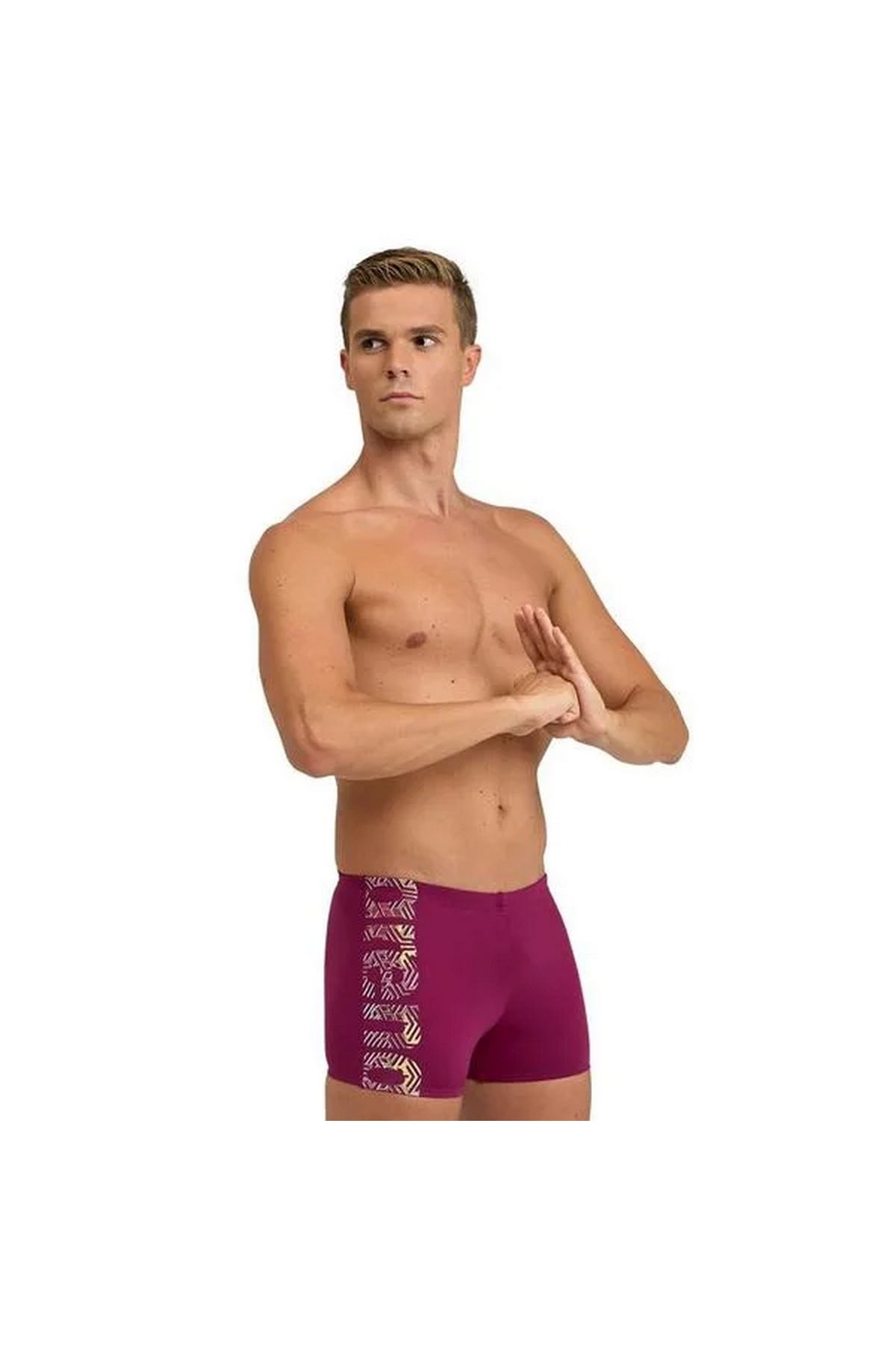 Arena Men's Arena Kikko Pro Swim Short Graphic Erkek Yüzücü Boxer Mayo Kırmızı 005942440