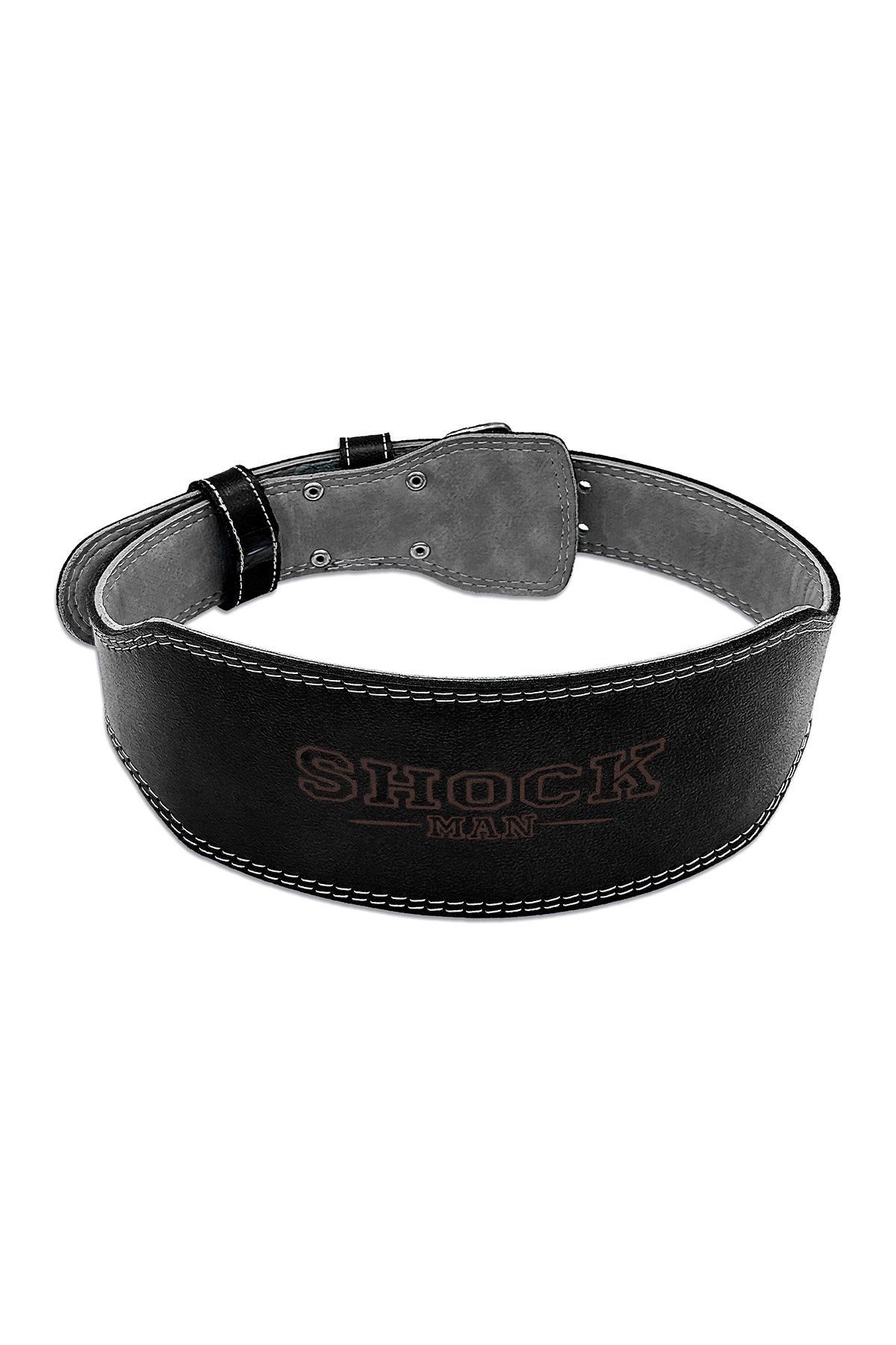Gym Shock Pro Deri Ağırlık Kemeri Siyah L