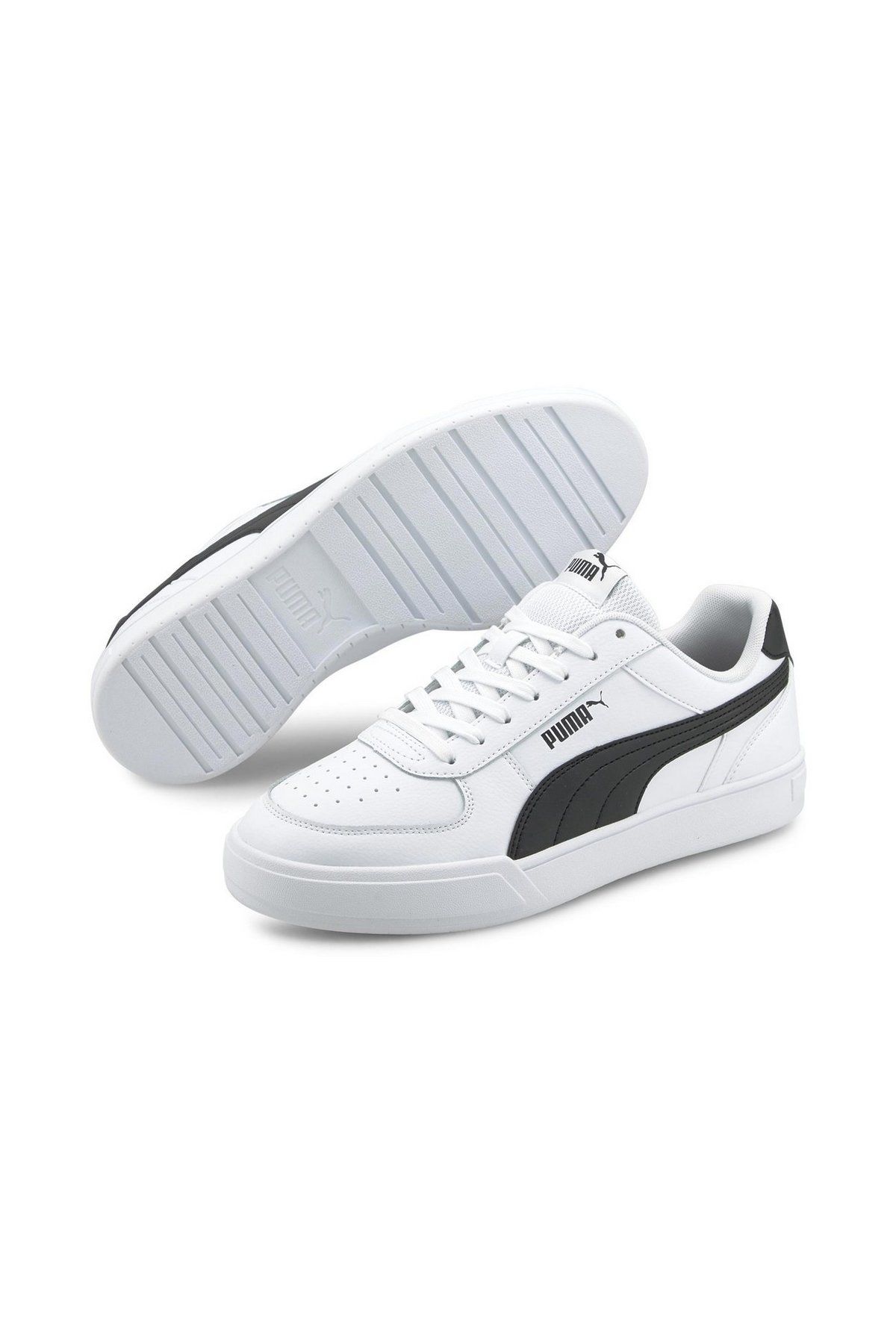 Puma Caven Puma-White Puma-Black Erkek Günlük Spor Ayakkabı Beyaz 38081002