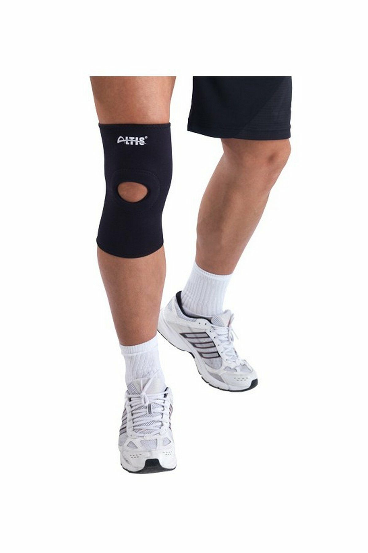 Altıs NB-113 Neopren Ortası Açık Dizlik Siyah Beden L