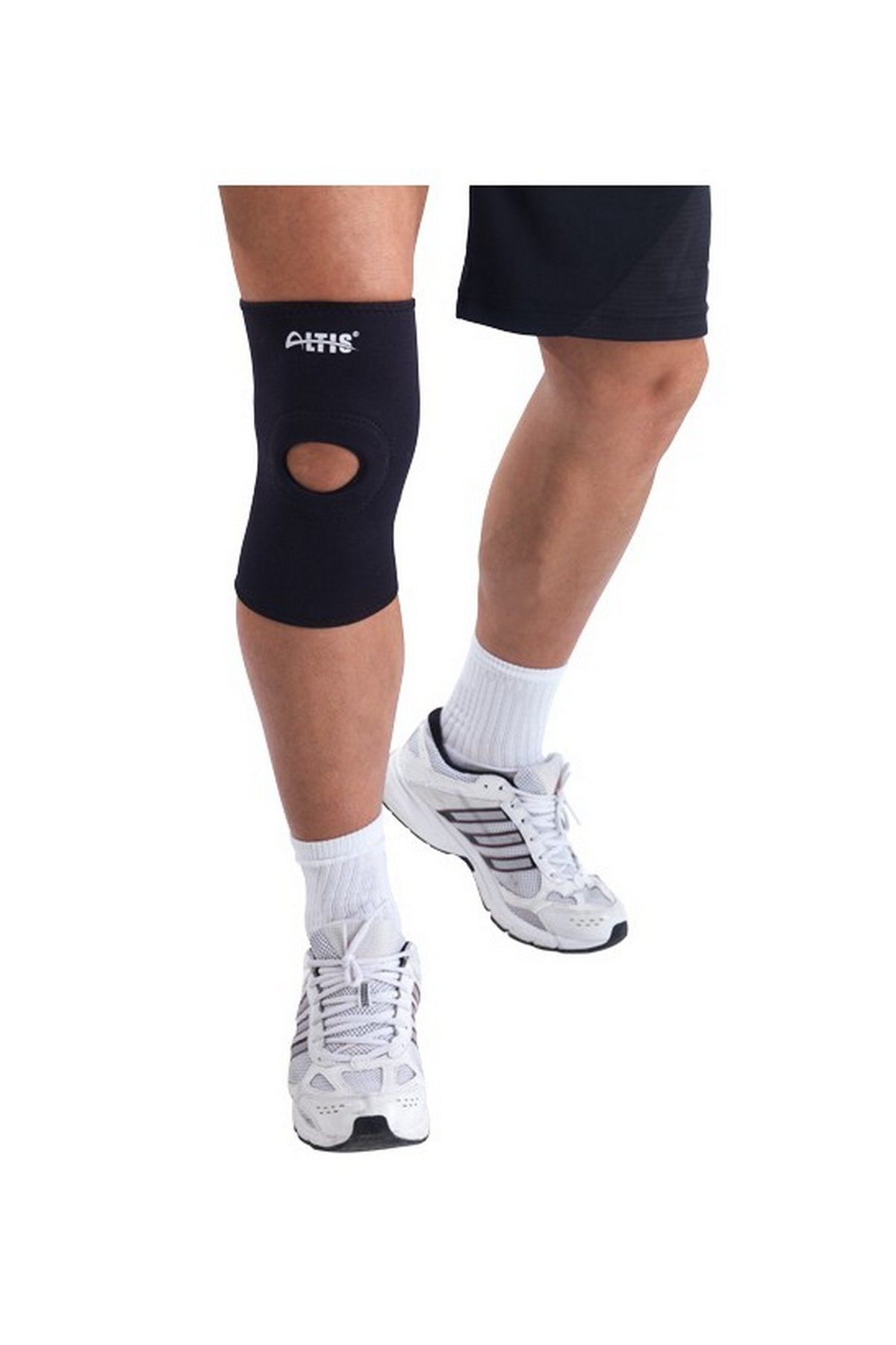 Altıs NB-113 Neopren Ortası Açık Dizlik Siyah Beden M