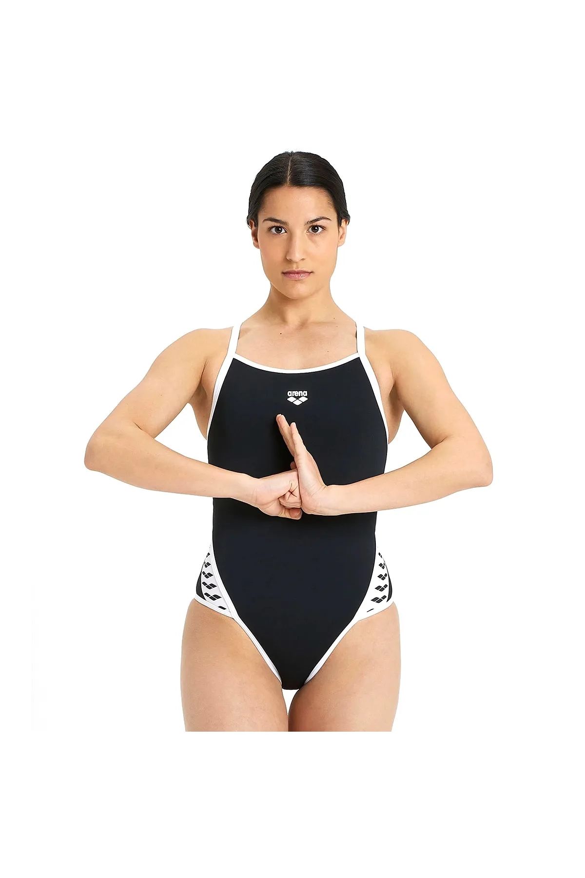 Arena Women's Icons Super Fly Back Solid Bayan Siyah Yüzücü Mayosu 005036501