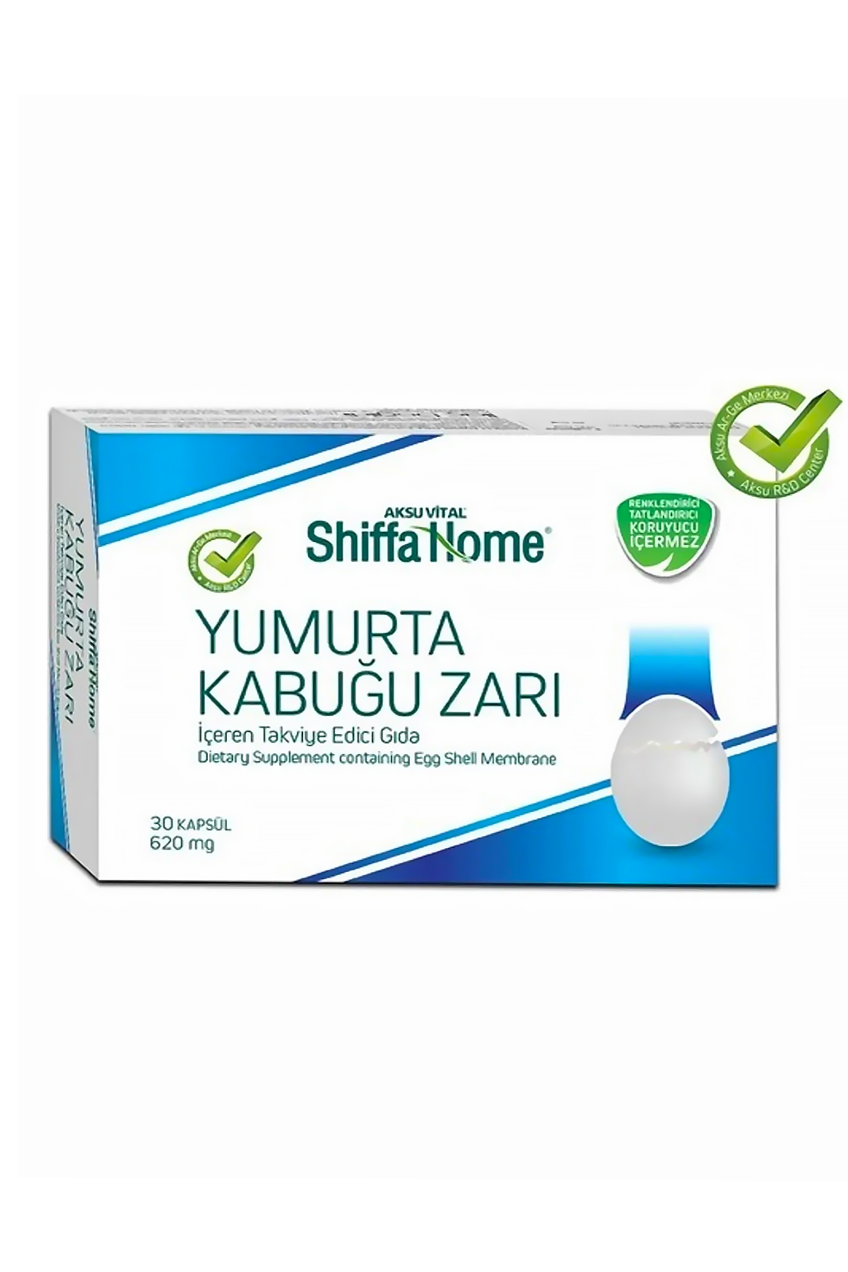 AksuVital Shiffa Home Yumurta Kabuğu Zarı 620mg 30 Kapsül