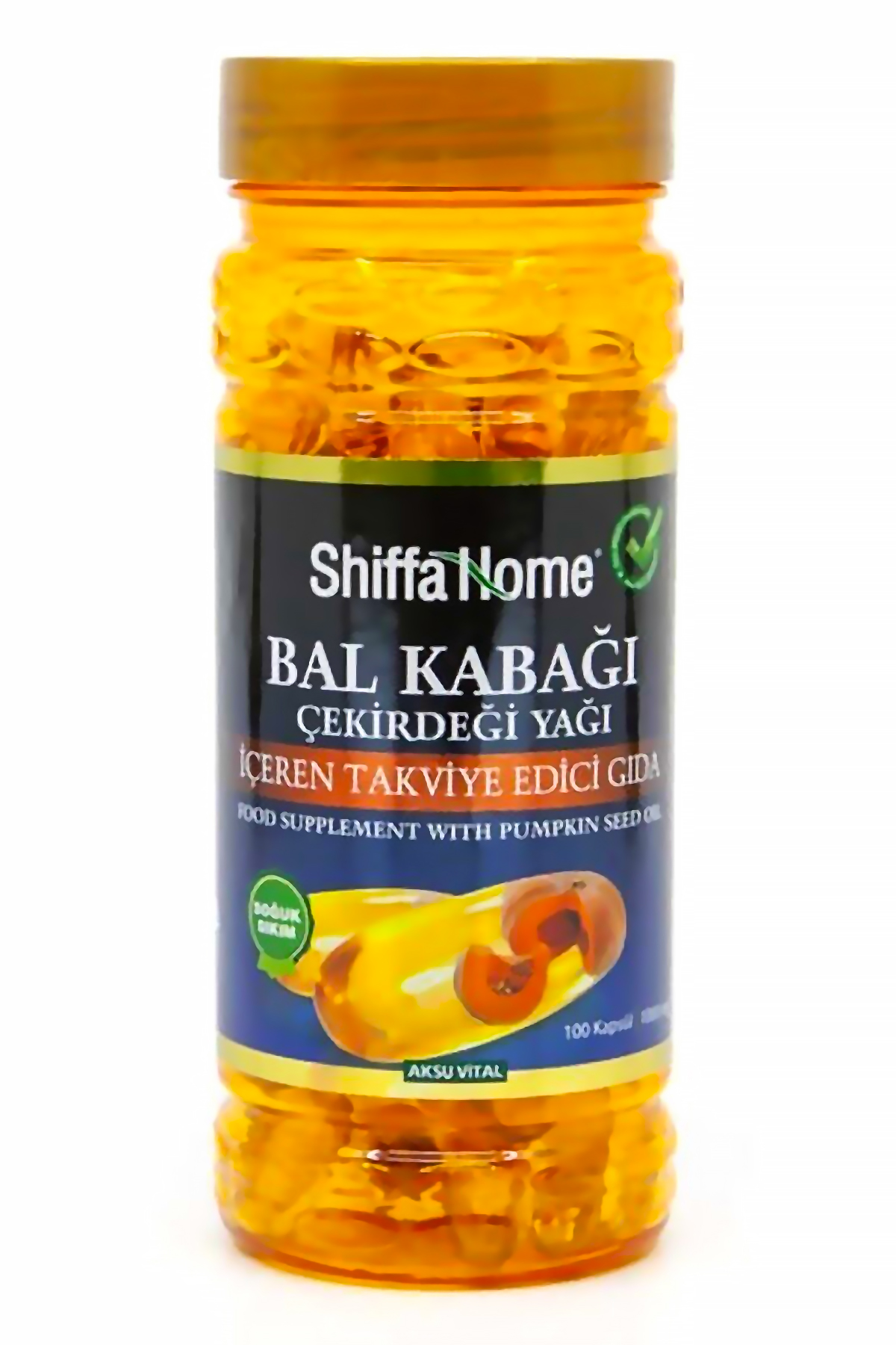 AksuVital Shiffa Home Bal Kabağı Çekirdeği Yağı 1000mg 100 Softjel