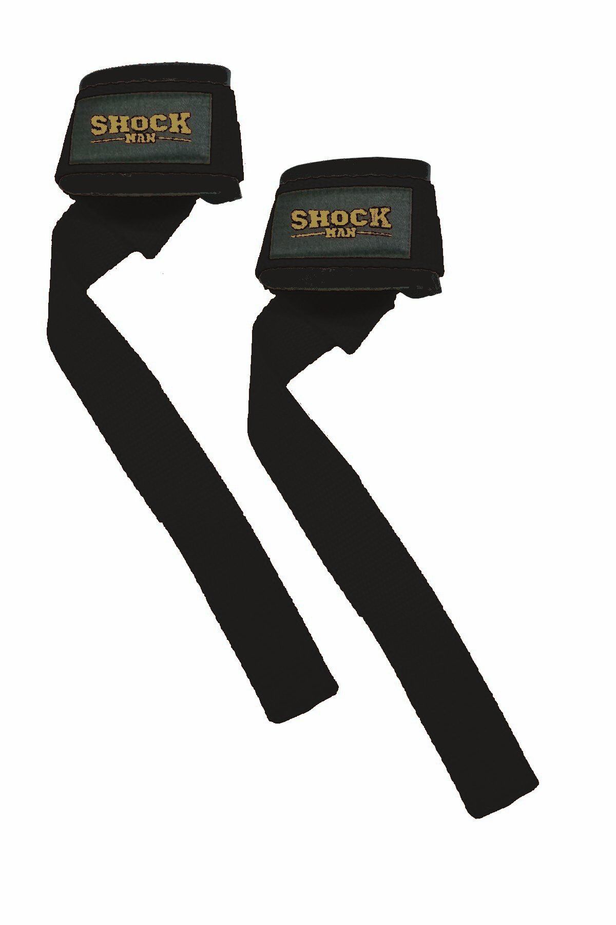Shock Man Padded Lifting Straps Siyah