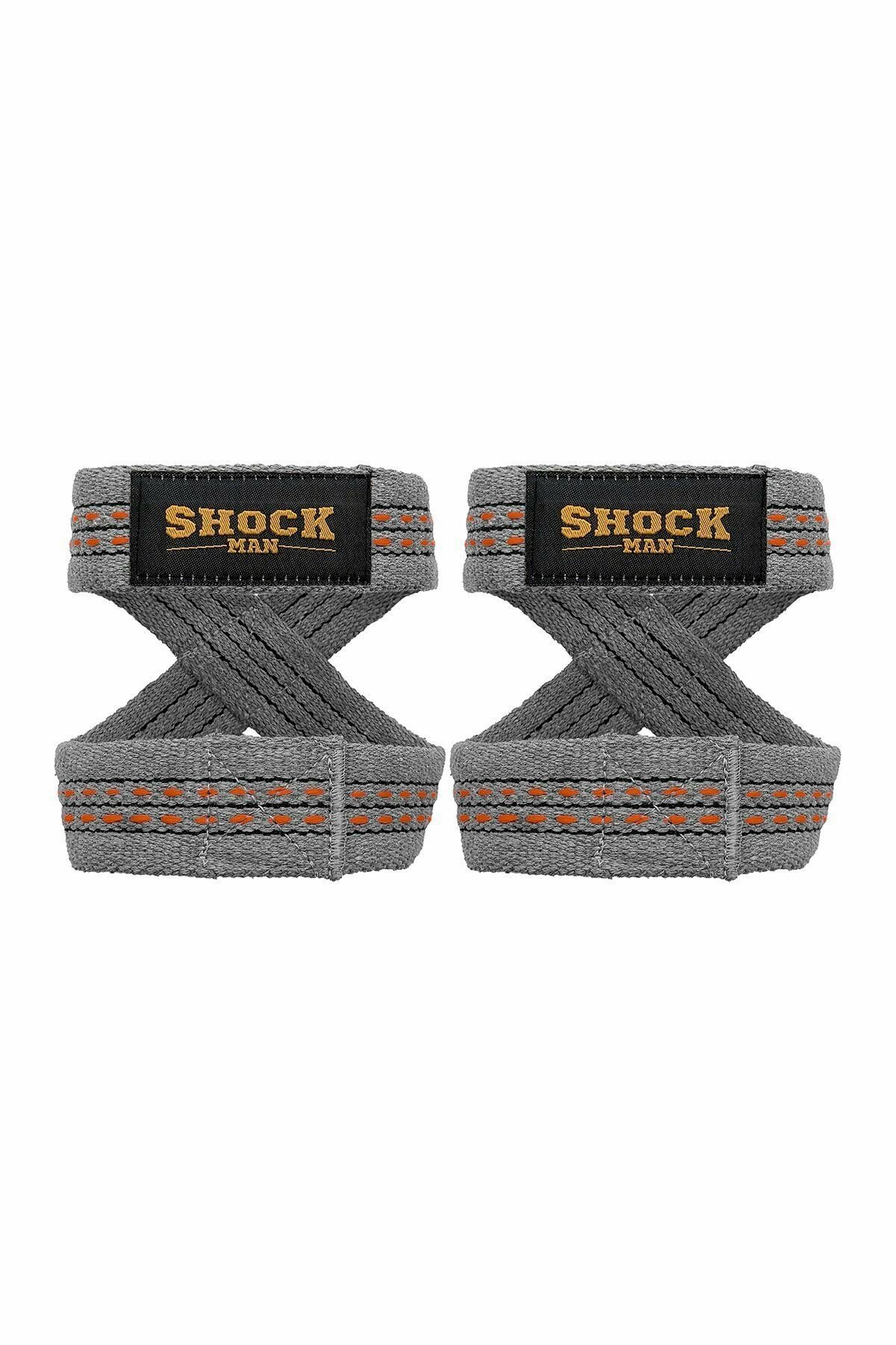Shock Man 8 Loop Lifting Straps Gri-Turuncu