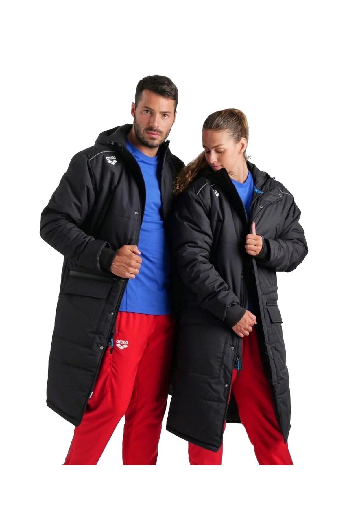 Arena Team Parka Solid Unisex Yüzücü Parka Siyah 004914500