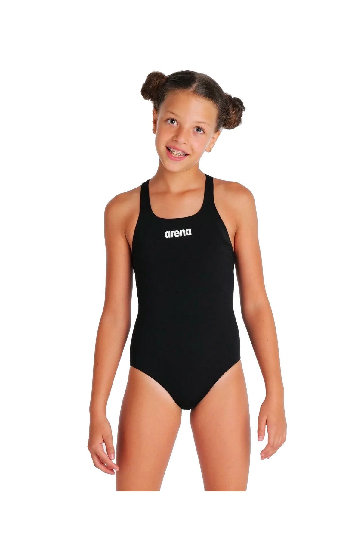 Arena Girl's Team Swimsuit Swim Pro Solid L Kız Çocuk Yüzücü Mayo Siyah 005755550