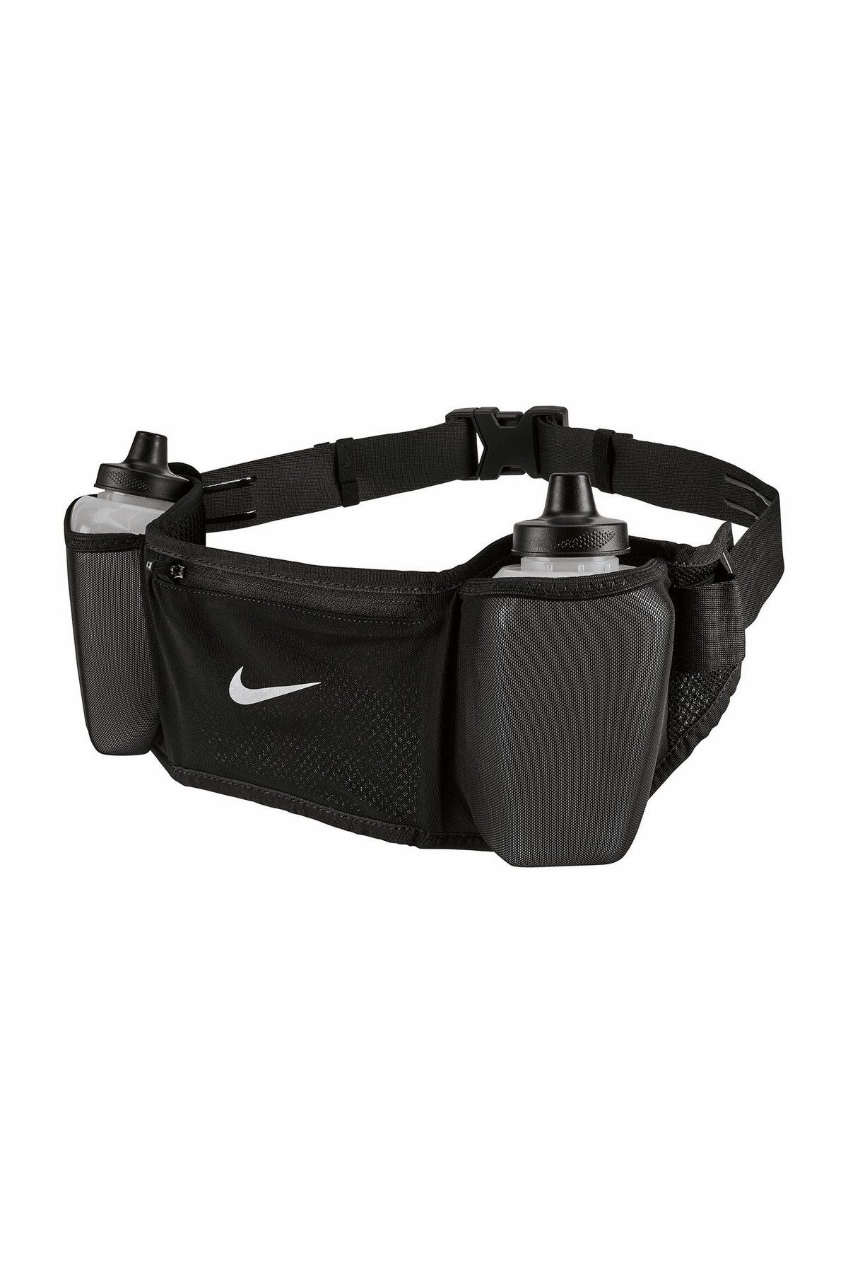 Nike Flex Stride Dbl Bottle Belt 24 Oz Black/Black/Silver Os Unisex Sporcu Su Çantası Siyah N.100.3444.082.OS