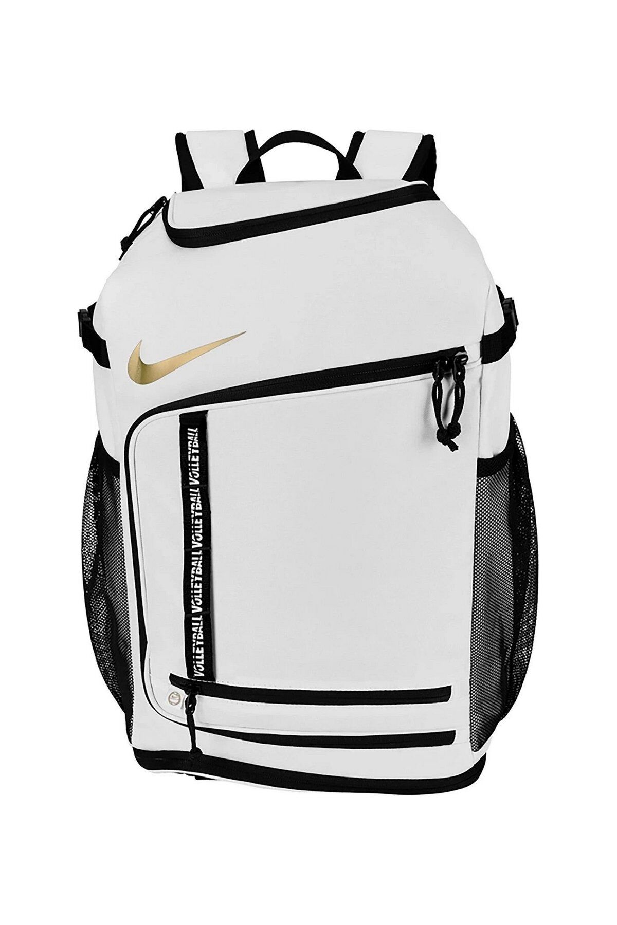 Nike Volleyball Backpack White/Black/Metallic Gold Osfm Unisex Spor Sırt Çantası Beyaz N.101.2420.109.OS