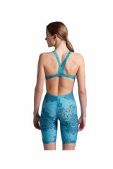 Arena Women's Arena Camo Kikko Full Body Bayan Yüzücü Mayo Mavi 007307840 42