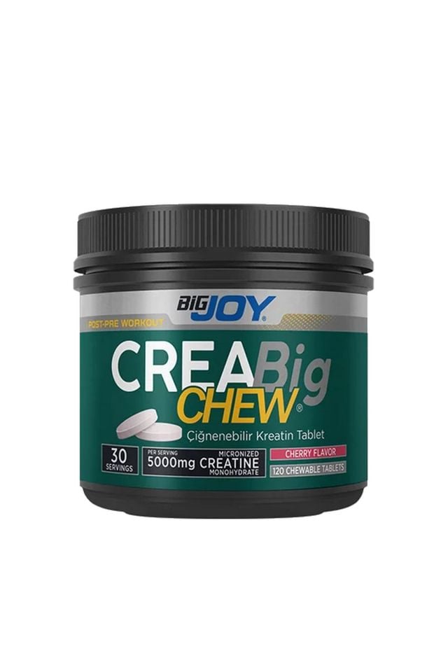 BigJoy CreaBIG Chew Çiğnenebilir Kreatin Tablet Vişne 120 Tablet 30 Servis