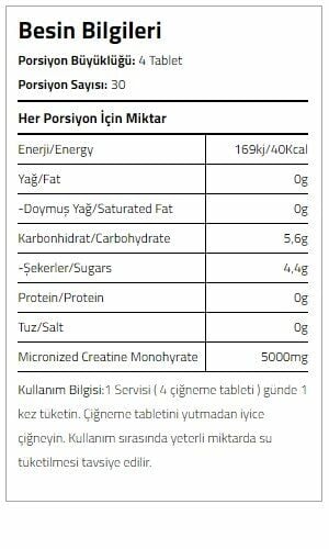 BigJoy CreaBIG Chew Çiğnenebilir Kreatin Tablet Vişne 120 Tablet 30 Servis