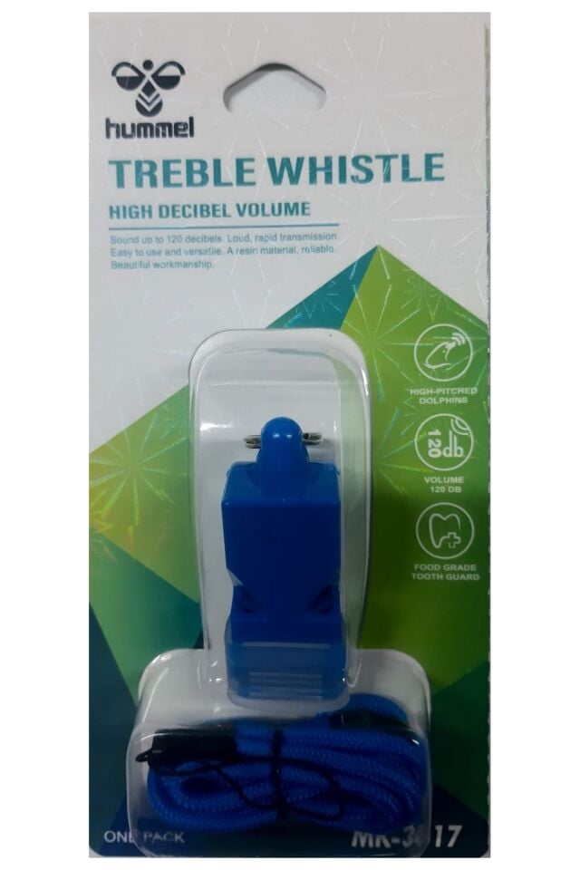 Hummel Treble Whistle High Decibel 120 db Profesyonel Düdük Mavi