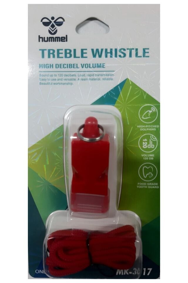 Hummel Treble Whistle High Decibel 120 db Profesyonel Düdük Kırmızı