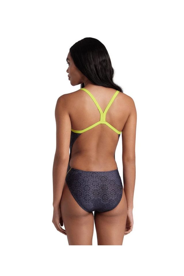 Arena Women's Arena Camo Kikko Swimsuit Challenge Bayan Mayo Gri/Yeşil 007160650