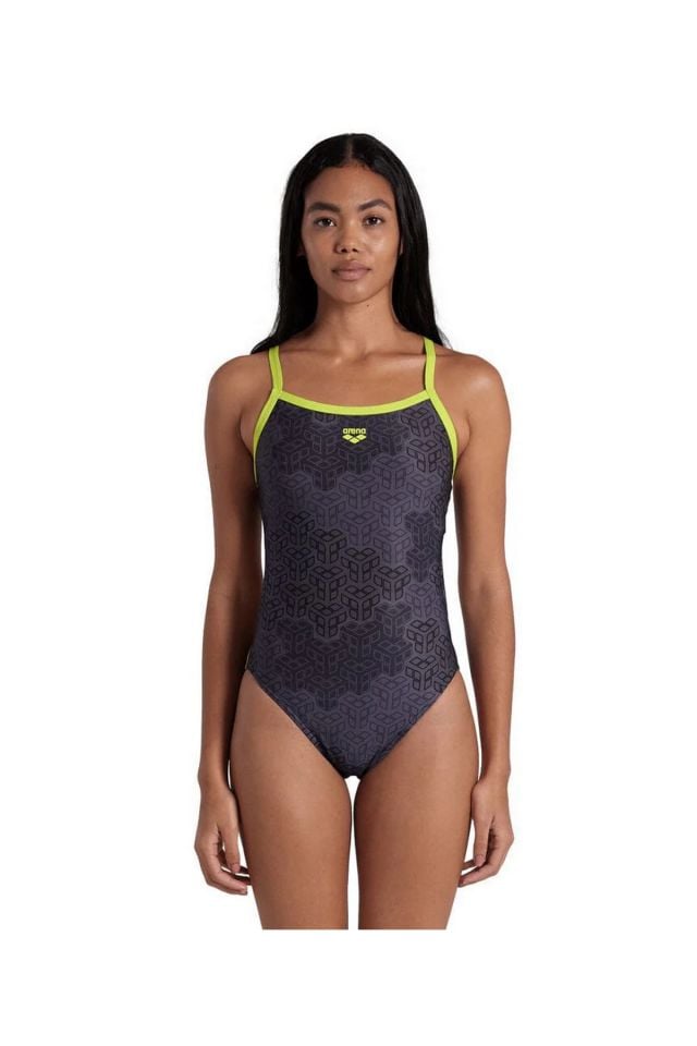 Arena Women's Arena Camo Kikko Swimsuit Challenge Bayan Mayo Gri/Yeşil 007160650