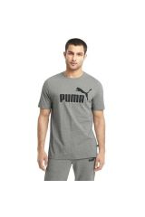 Puma ESS Logo Tee Medium Gray Heather T-Shirt Unisex Günlük Tişört Gri 58666603 L
