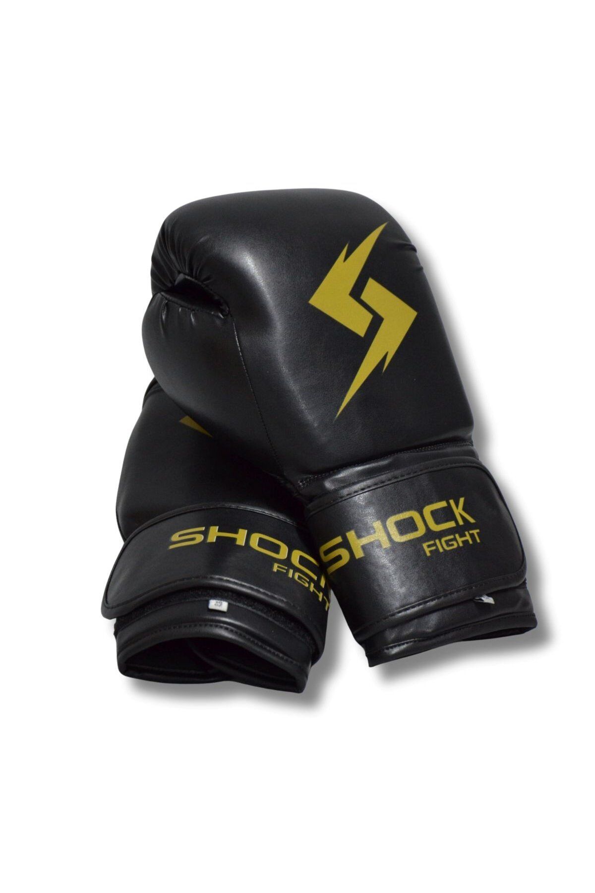 Shock Fight Boxing Gloves Boks Eldiveni Siyah 12 OZ