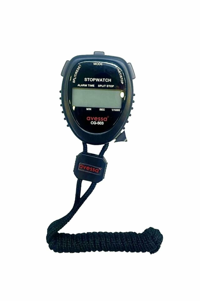 Avessa CG-503 Alarm Saat Kronometre 12/24 Saat İp Askılı Siyah
