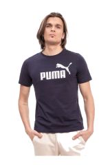 Puma ESS Logo Tee Peacoat T-Shirt Unisex Günlük Tişört Lacivert 58666606 XL