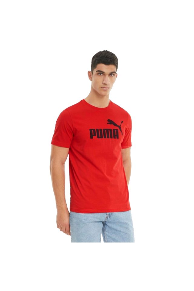 Puma ESS Logo Tee High Risk Red T-Shirt Unisex Günlük Tişört Kırmızı 58666611