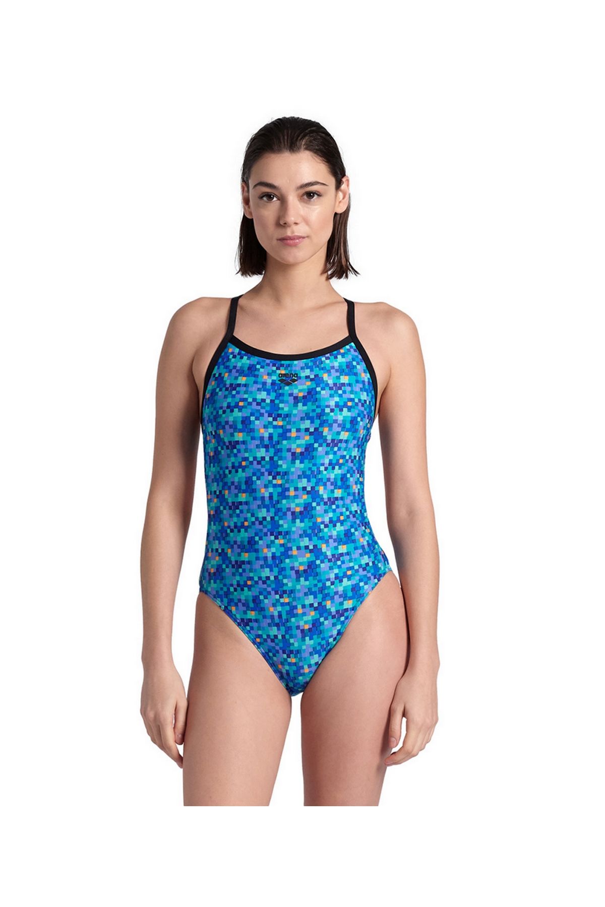 Arena Women's Arena Pooltiles Swimsuit Challenge Bayan Mayo Mavi/Siyah 007154580
