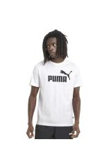 Puma ESS Logo Tee Puma-White T-Shirt Unisex Günlük Tişört Beyaz 58666602 S