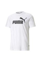 Puma ESS Logo Tee Puma-White T-Shirt Unisex Günlük Tişört Beyaz 58666602 S