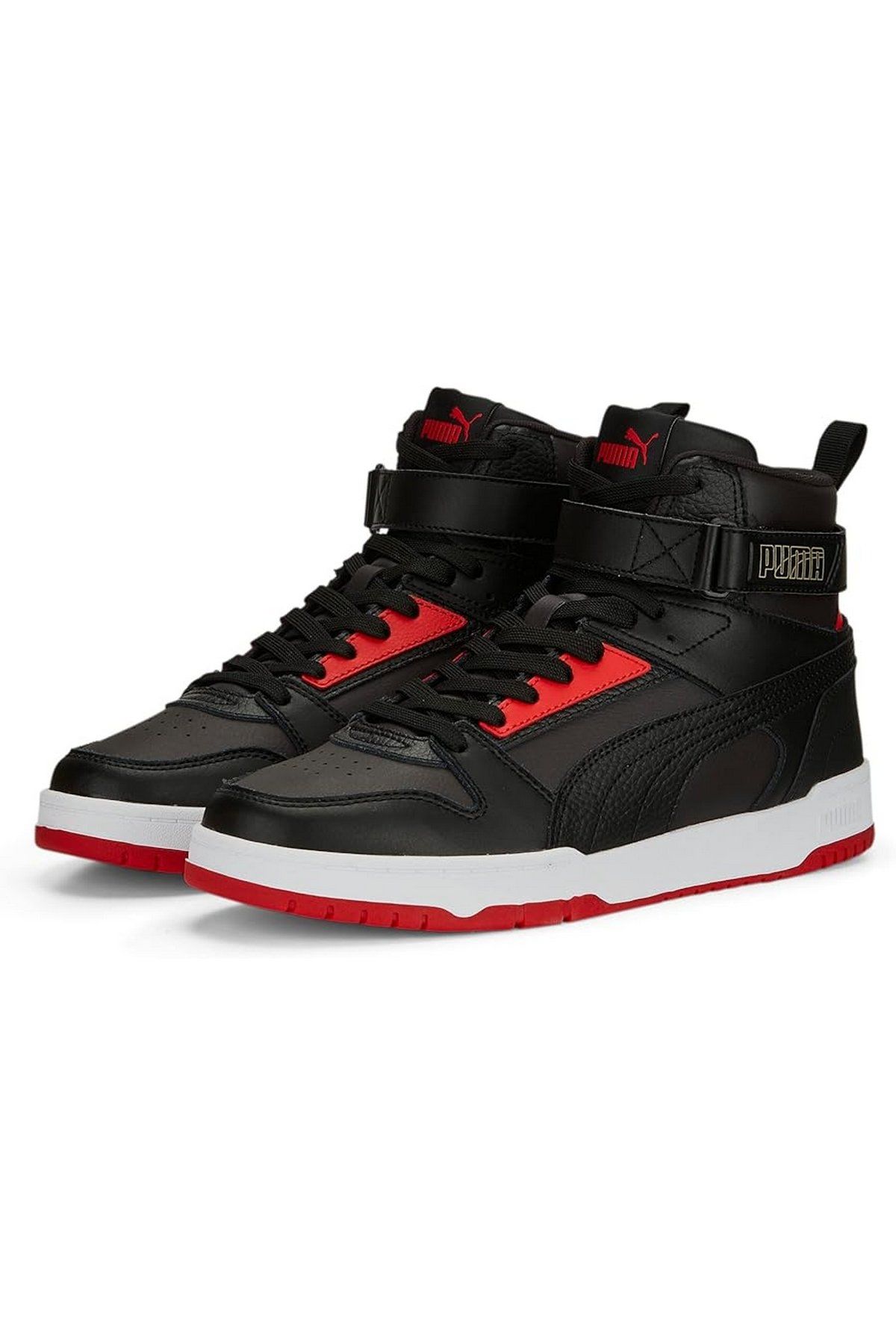 Puma RBD Game Flat Dark Gray Puma-Black Red Puma-Gold Bilekli Erkek Spor Ayakkabı Siyah 38583911 41