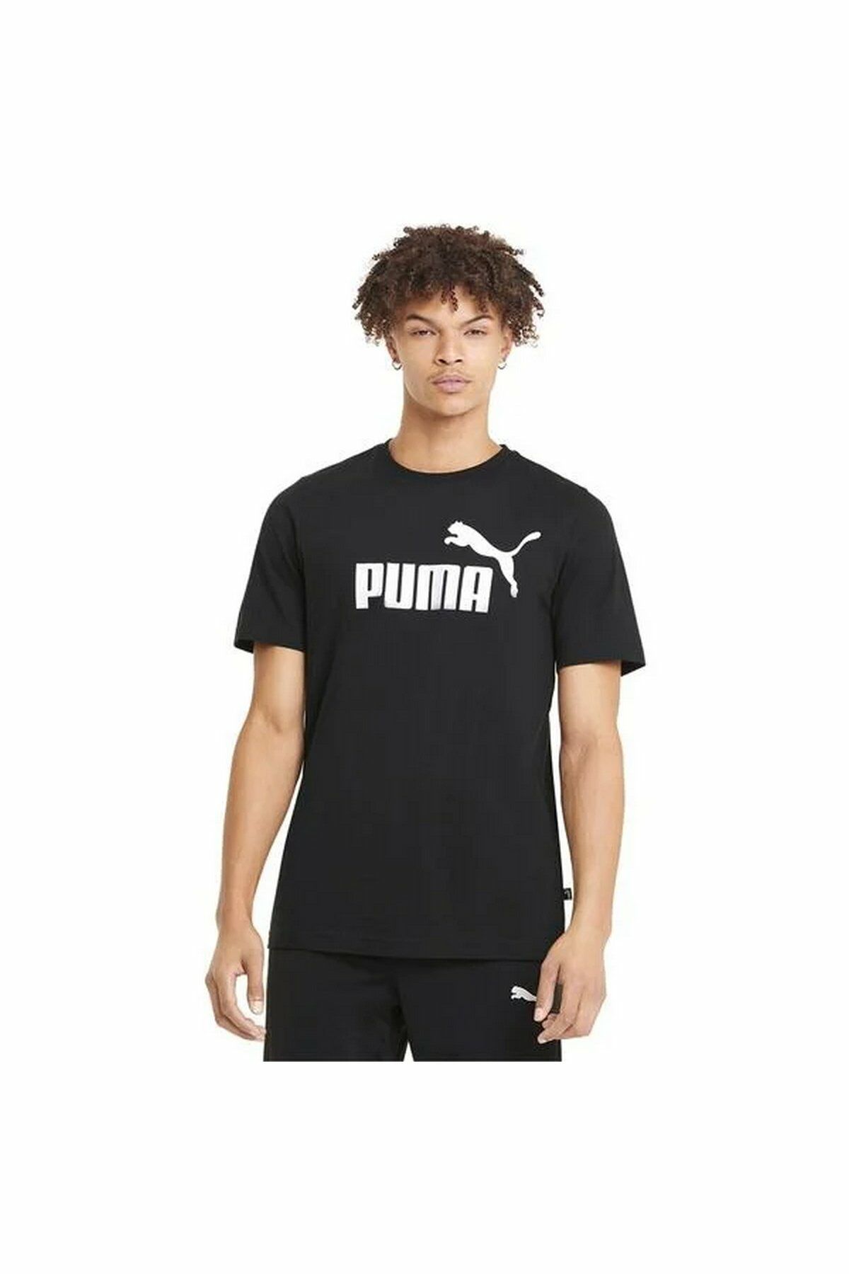 Puma ESS Logo Tee Puma-Black T-Shirt Unisex Günlük Tişört Siyah 58666601 S