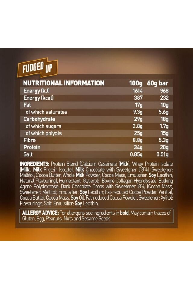 Grenade Fudged Up Protein Bar Fudge Flavour 12 x 60gr