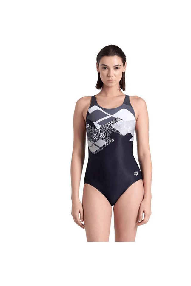 Arena Women's Arena Logo Kikko Swimsuit Contro Bayan Mayo Siyah 006731550