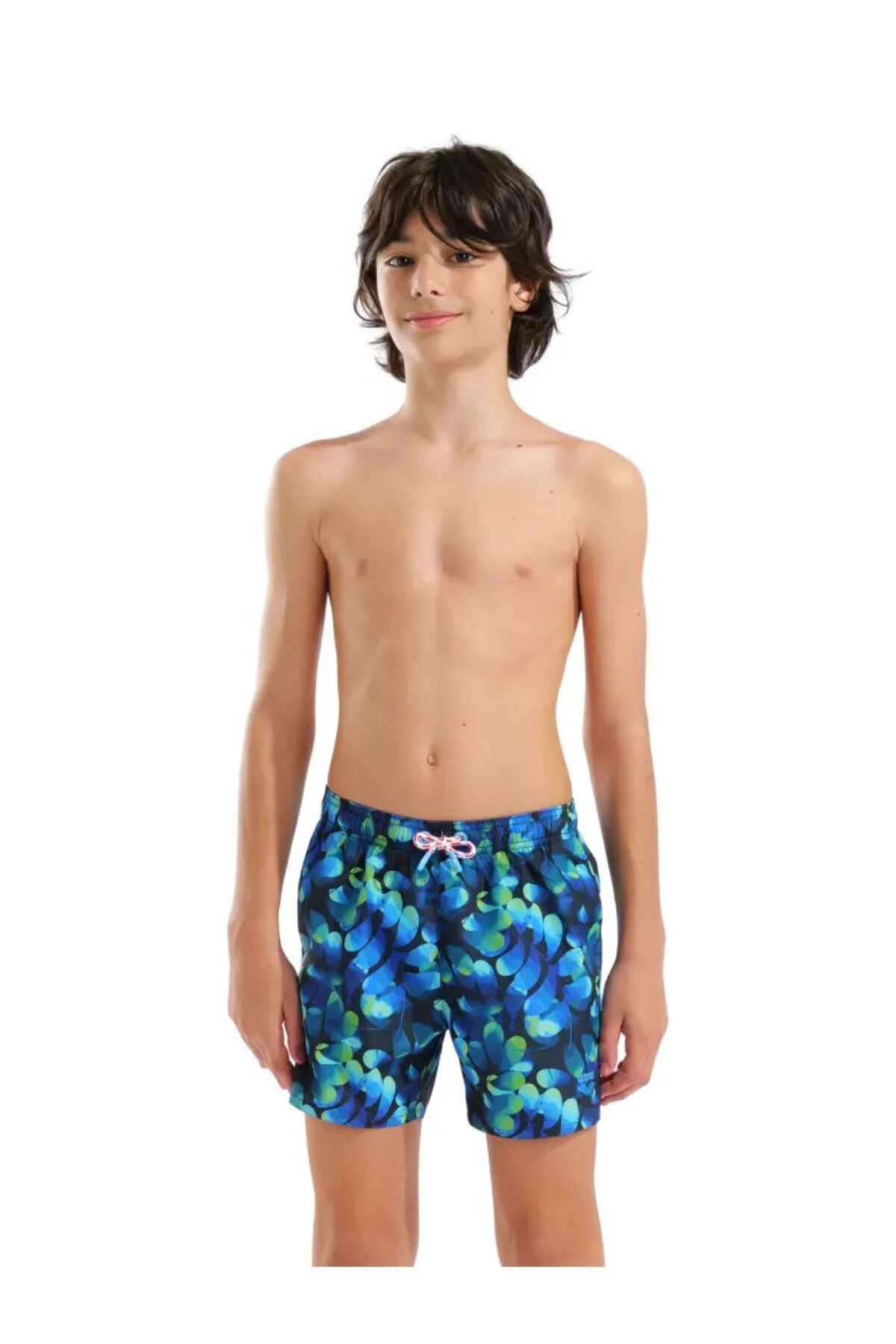 Arena Boy's Water Prints Beach Boxer AO Çocuk Plaj Şort Lacivert 007186806