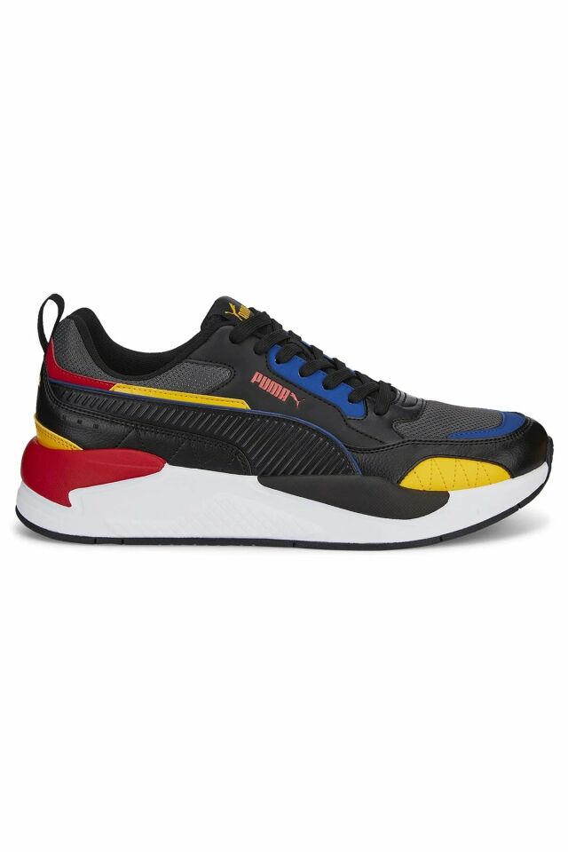Puma X-Ray 2 Square Dark Shadow Puma-Black Spectra Yellow Limoges High Risk Red Erkek Spor Ayakkabı 37310850 42